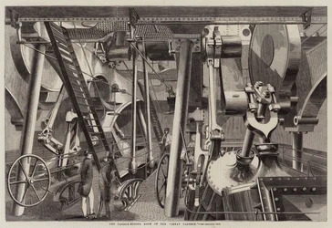 La salle des machines à aubes du Great Eastern